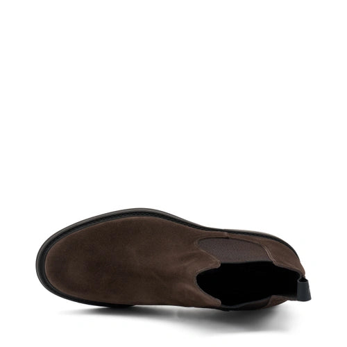 Suede Chelsea boots with tonal elastic